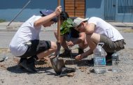 Alumnos del Instituto O'Higgins realizan plantación de árboles en barrio Manuel Rodriguez de Rancagua